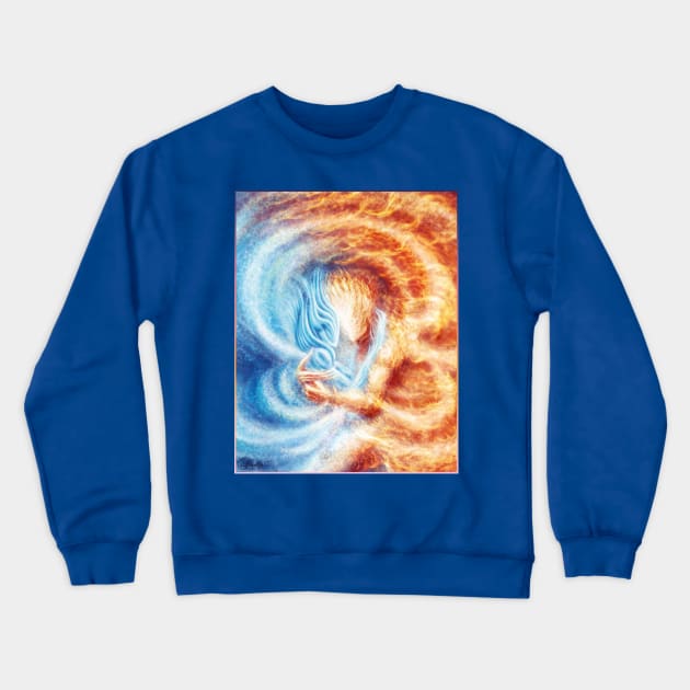 Fire and Ice (cropped, portrait format) Crewneck Sweatshirt by Sirielle